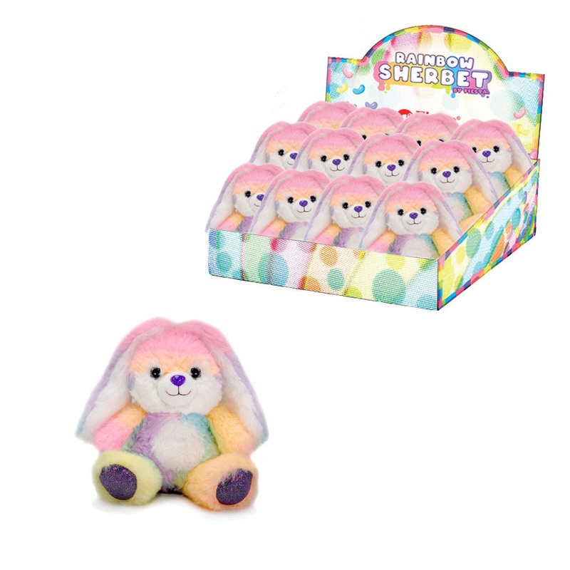 6 Rainbow Sherbet Sitting Bunny