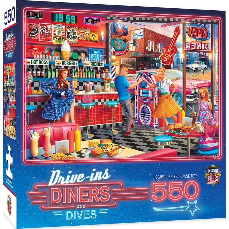 Drive-Ins, Diners, and Dives – Good Times Diner – 550 Piece Puzzle