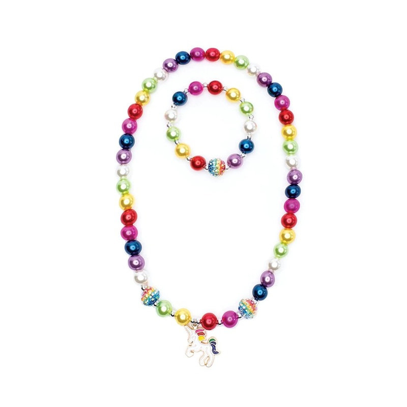 Gumball Rainbow Necklace and Bracelet Set