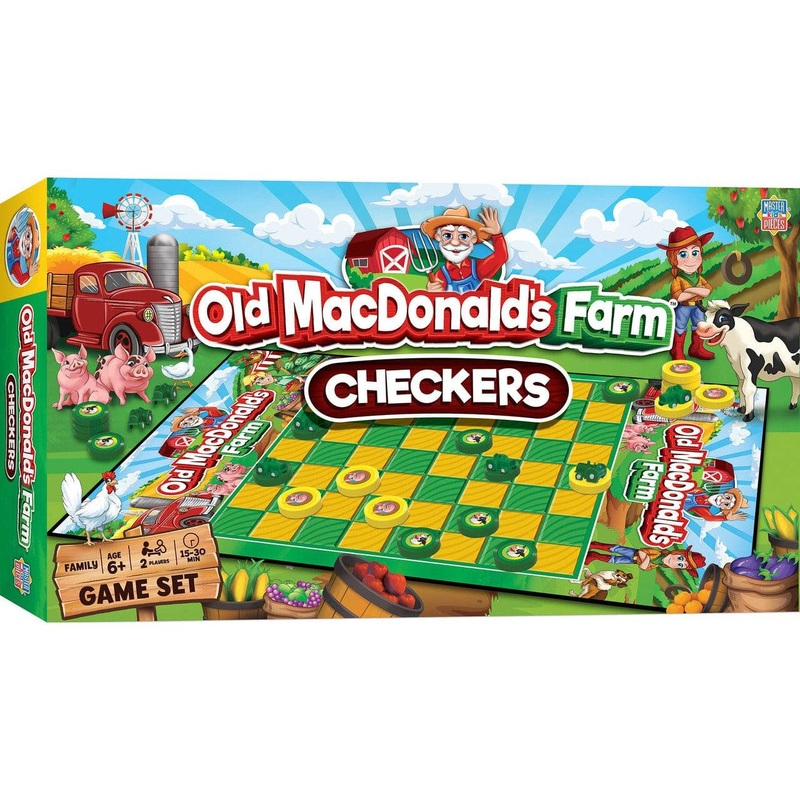Old MacDonald’s Farm Checkers Board Game