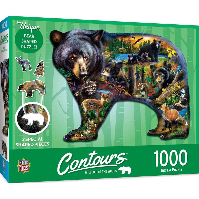 Contours – Wildlife of the Woods – 1000 Piece Shaped Puzzle