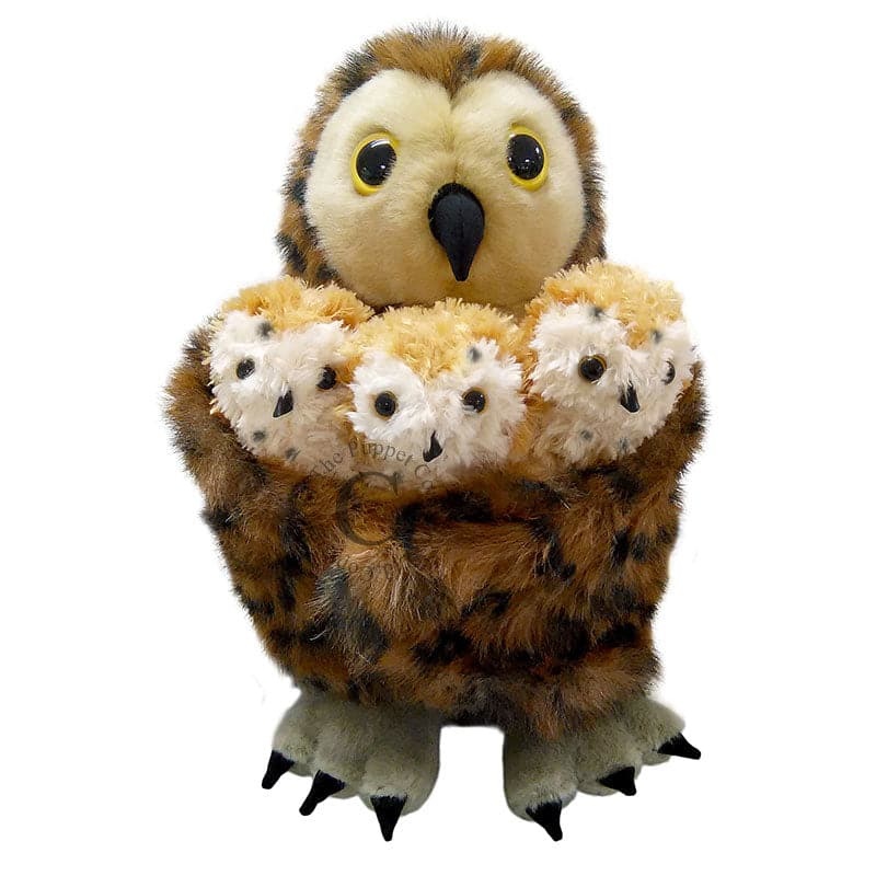 Hide-Away Puppets – Mother Owl With 3 Babies
