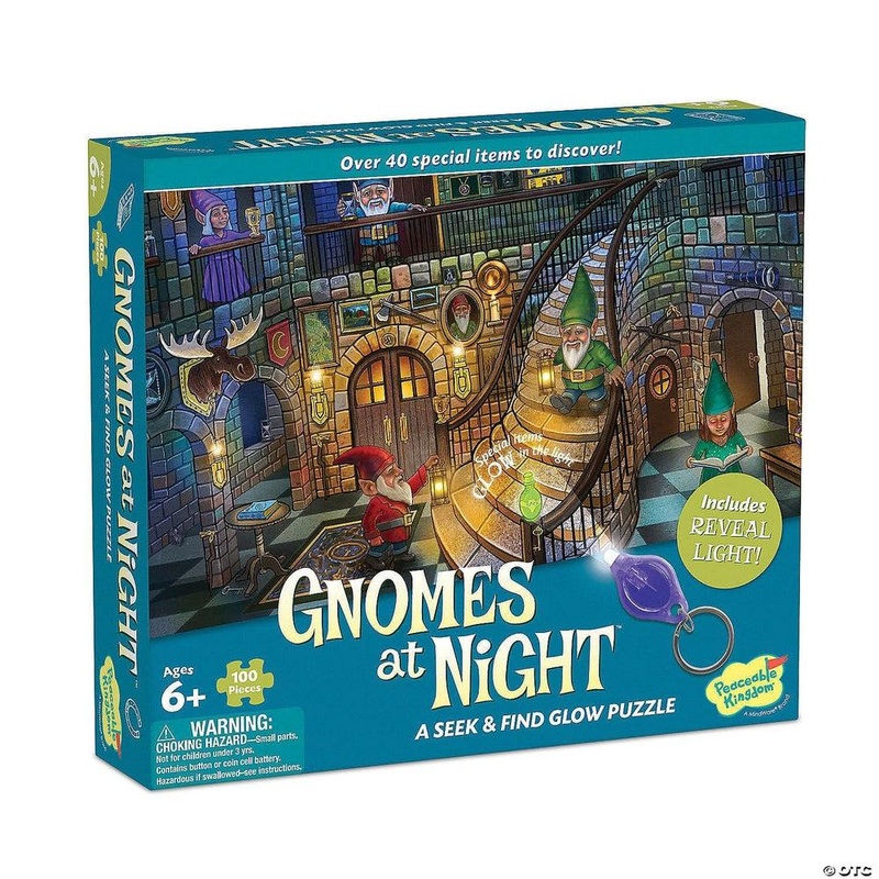 Seek and Find Glow Puzzle – Gnomes at Night