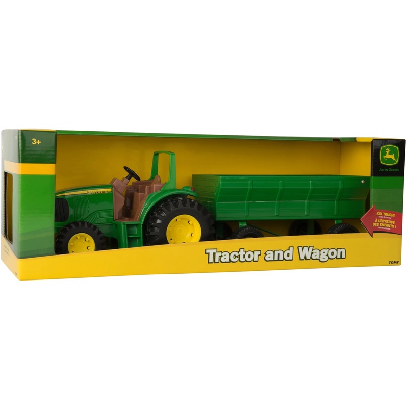 8-Inch John Deere Tractor and Wagon