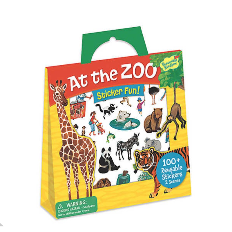 At The Zoo Reusable Sticker Tote