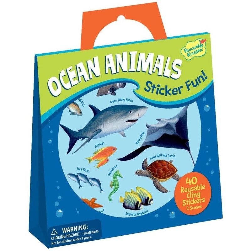 Ocean Animals Reusable Sticker Tote