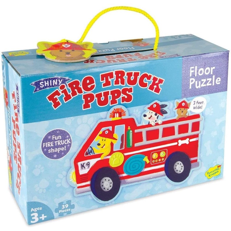 Shiny Fire Truck Pups Floor Puzzle – 39 Pieces
