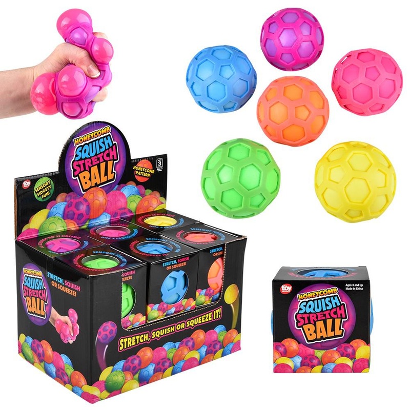 3 Squish And Stretch Honeycomb Ball