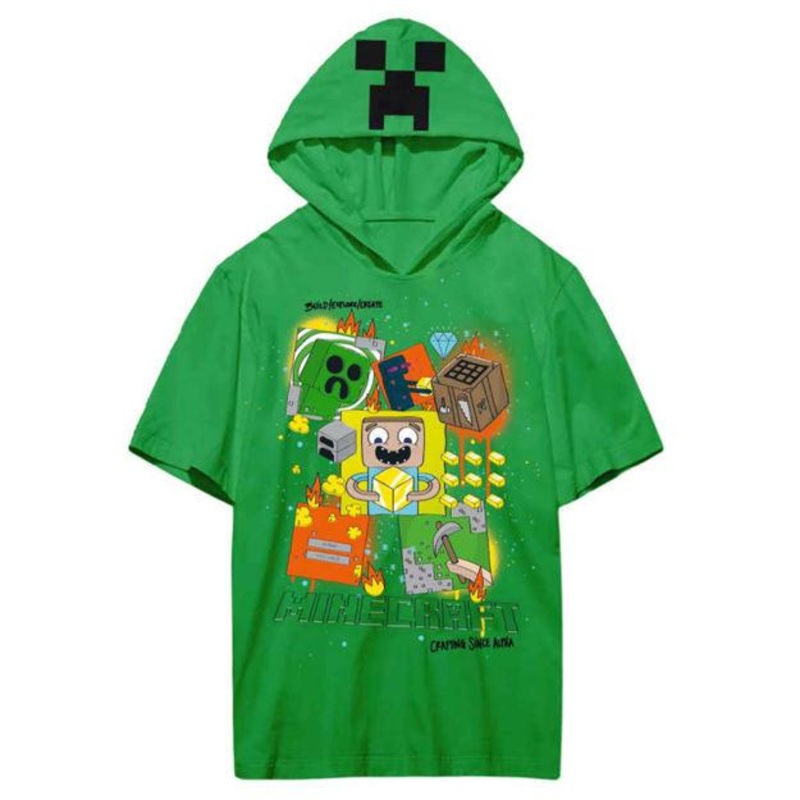 Minecraft: Build/Explore/Create – Youth Cosplay Hooded Tee