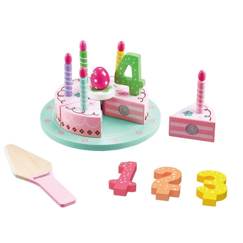 Wooden Birthday Cake Set