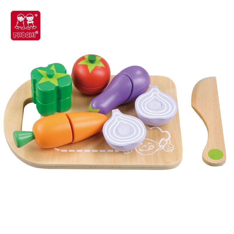 Wooden Cutting Vegetable Set