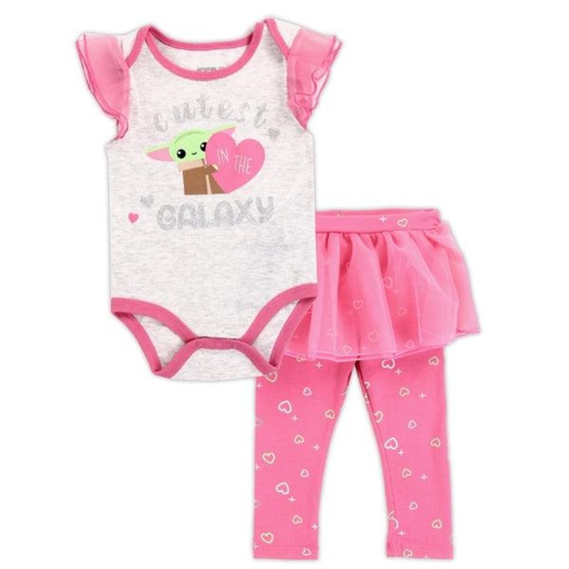 BABY YODA Girls Infant 2PC Tutu Legging Set