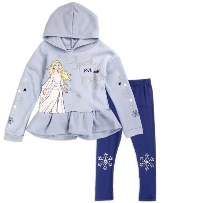FROZEN Girls 4-6X 2PC Hooded Fleece Legging Set