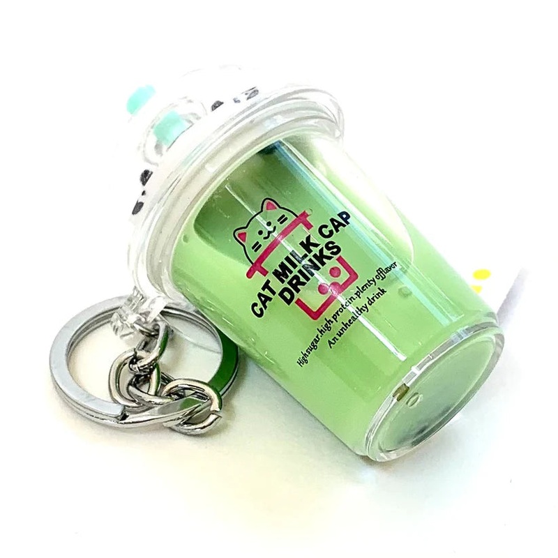 Cat Boba Tea Charm