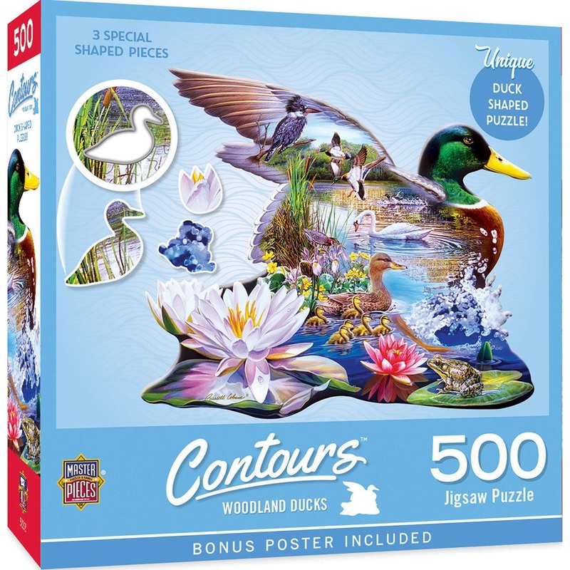Contours – Woodland Ducks – 500 Piece Shaped Puzzle