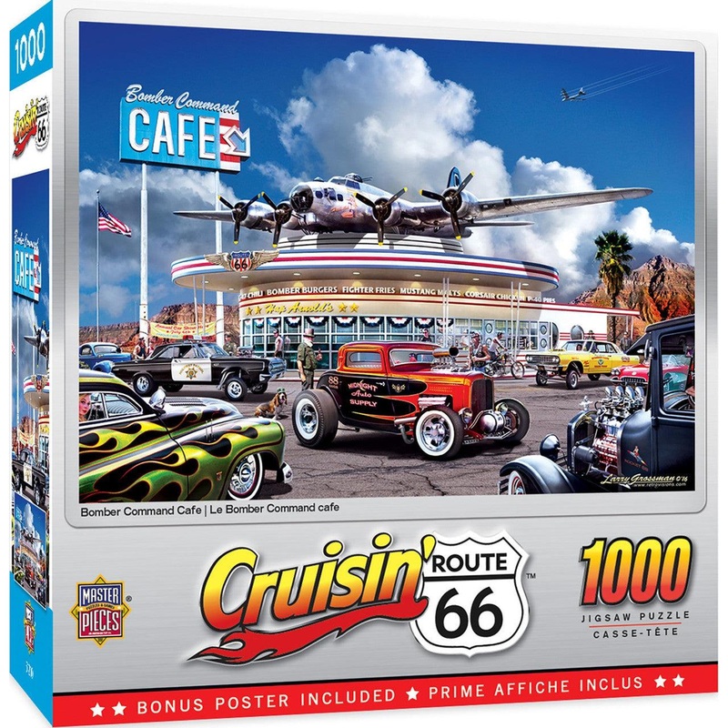 Cruisin Route 66 – Bomber Command Caf – 1000 Piece Puzzle