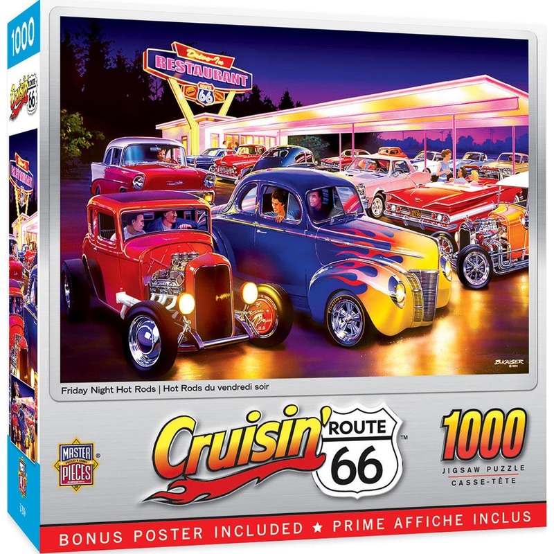 Cruisin Route 66 – Friday Night Hot Rod’s – 1000 Piece Puzzle