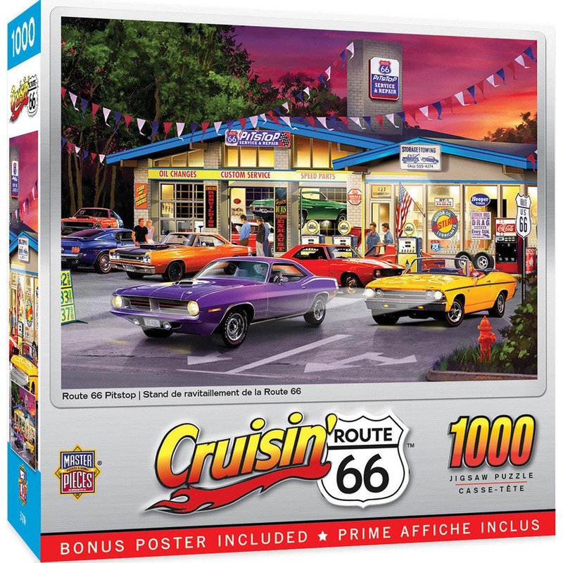 Cruisin Route 66 – Route 66 Pitstop  – 1000 Piece Puzzle