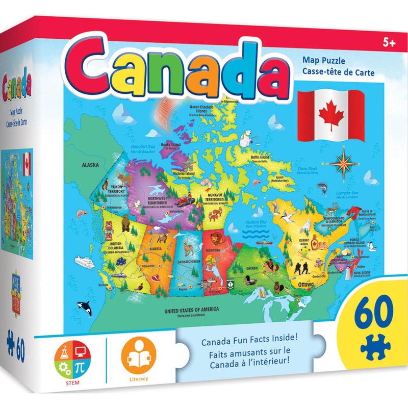 Explorers – Canada Map – 60pc Puzzle