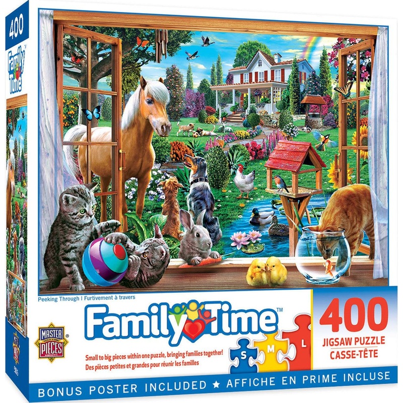 Family Time – Peeking Through – 400 Piece Puzzle
