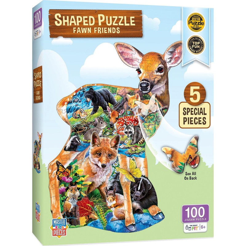 Fawn Friends – 100 Piece Shaped Puzzle