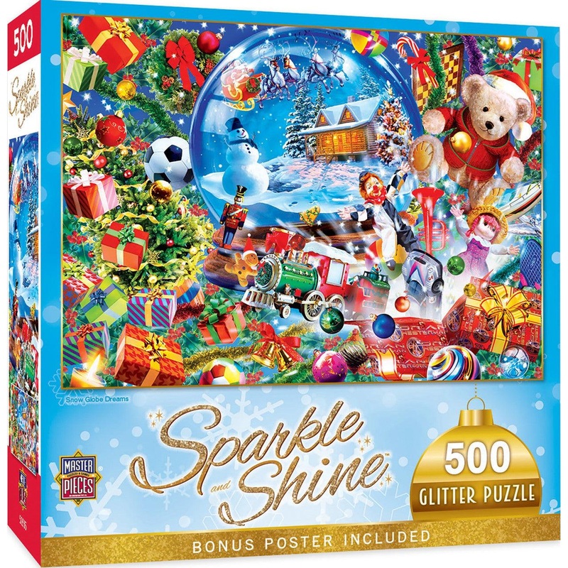 Holiday – Snow Globe Dreams – 500 Piece Glitter Puzzle