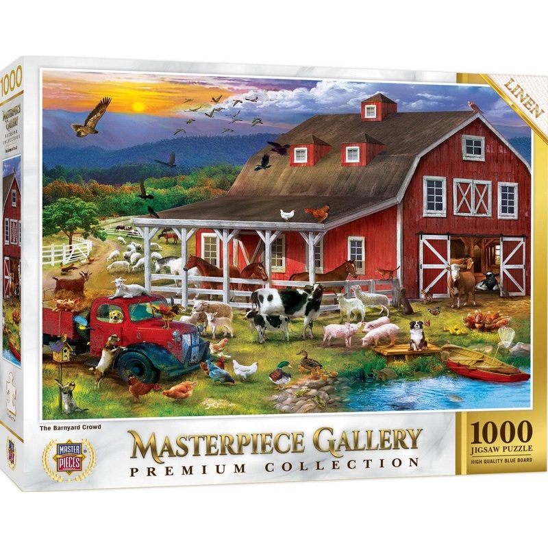 MasterPiece Gallery – The Barnyard Crowd – 1000 Piece Puzzle