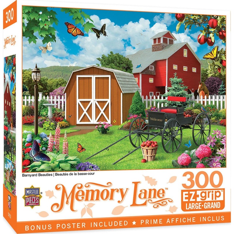 Memory Lane – Barnyard Beauties – 300 Piece EzGrip Puzzle