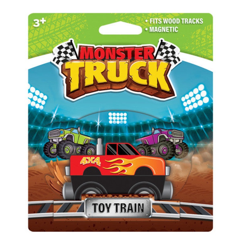 Monster Truck Wood Toy Train