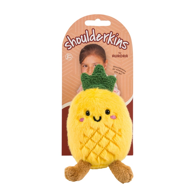 Aurora Shoulderkins Perky Pineapple Plush Toy – 4.5