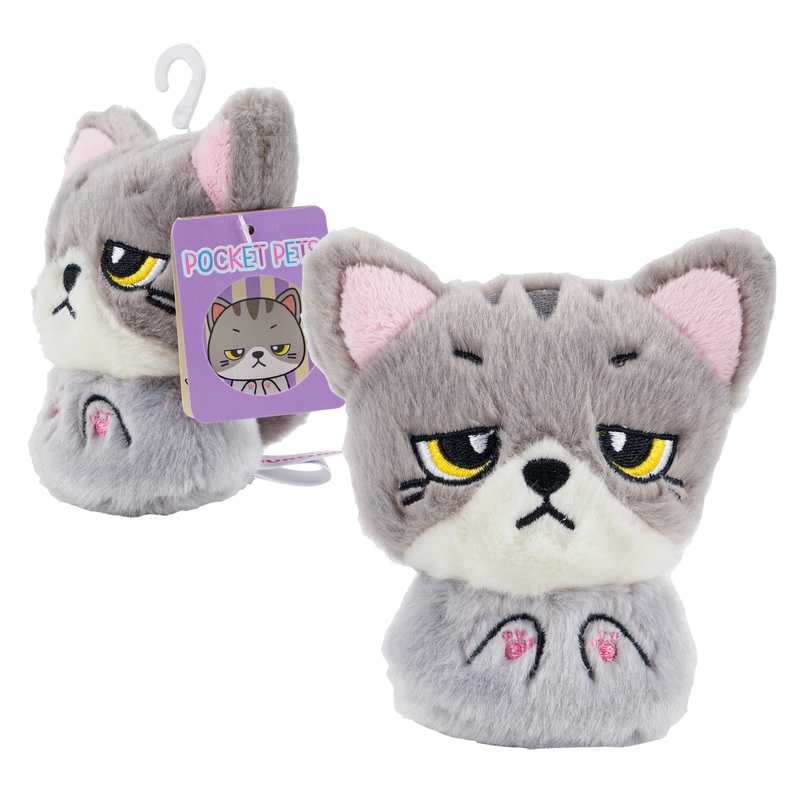 Pocket Pets Pepper Plush- 5- Gray