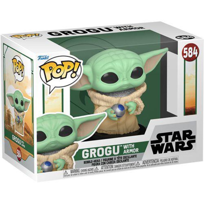 Star Wars: Book of Boba Fett – Grogu with Armor Pop! Vinyl Figure