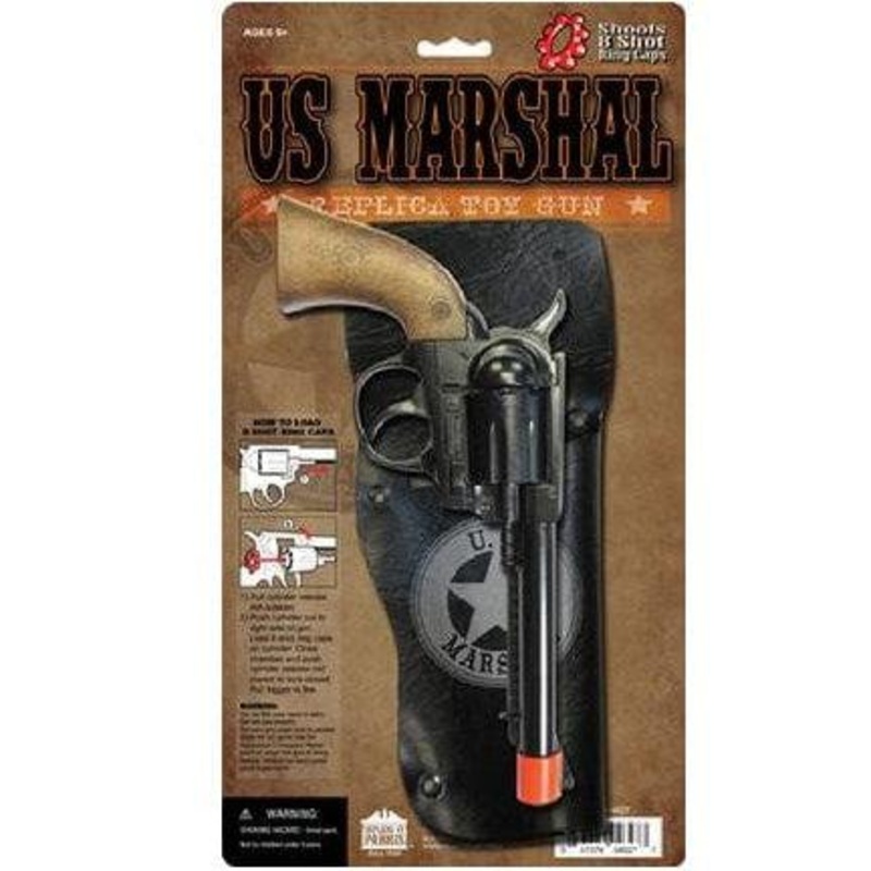 Western US Marshall Holster Cap Gun Set 9 Long