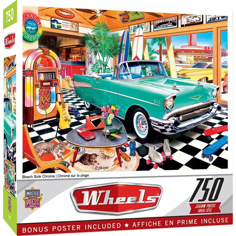Wheels – Beach Side Chrome – 750 Piece Puzzle