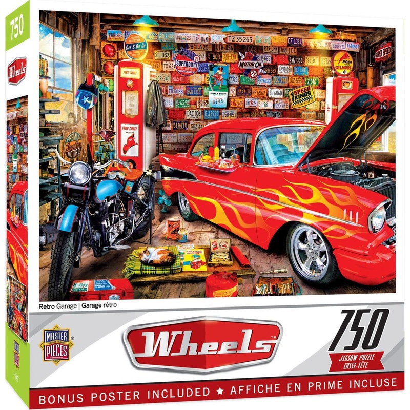 Wheels – Retro Garage – 750 Piece Puzzle