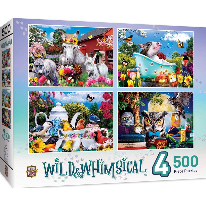 Wild & Whimsical – 4-Pack – 500 Piece Puzzles