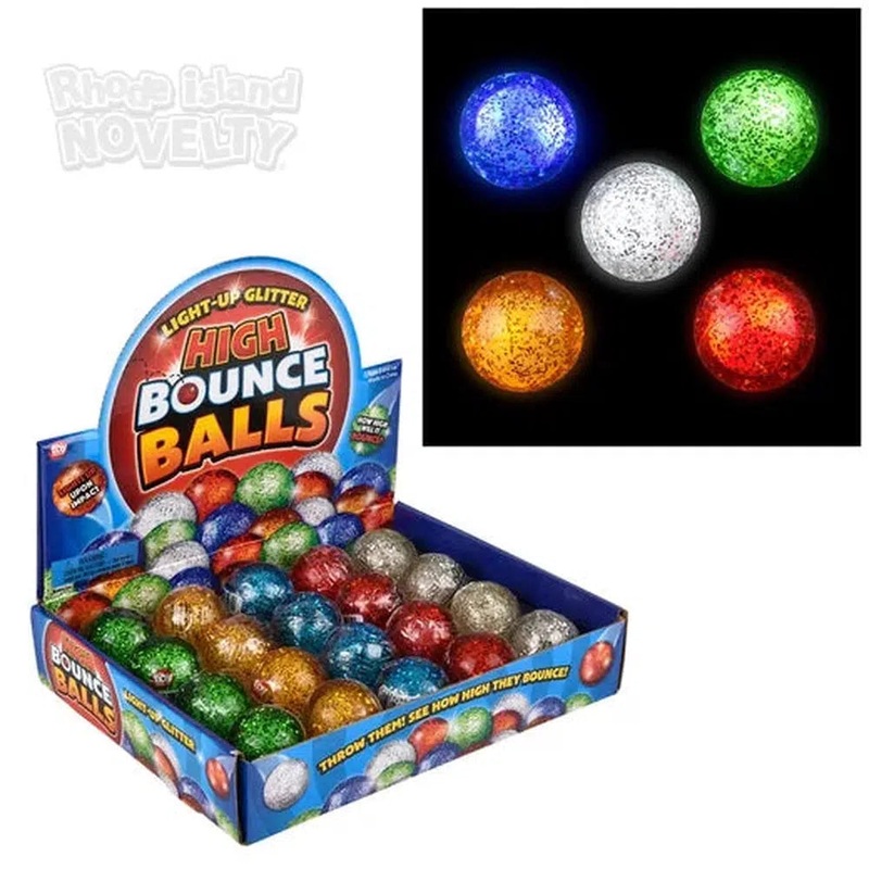 1.75 Light-Up Glitter Hi Bounce Ball