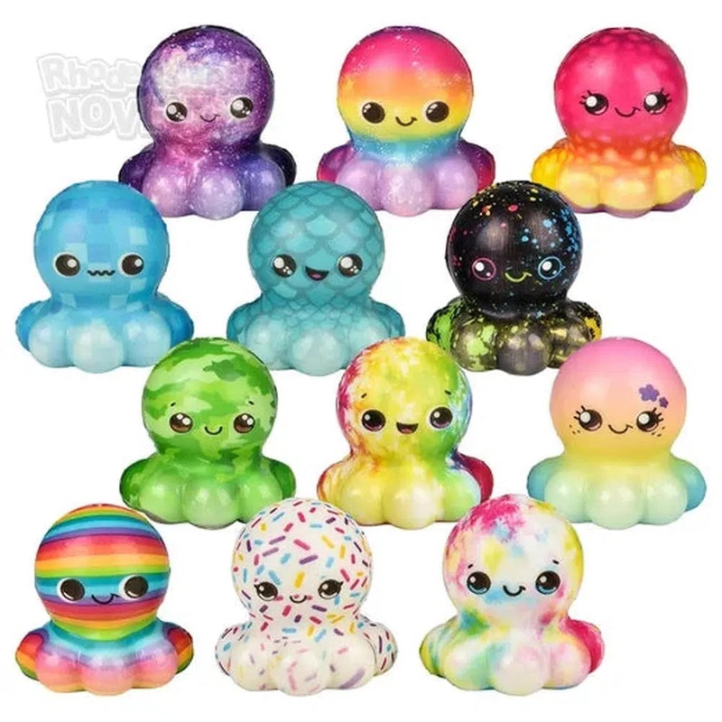 2 Micro Squish Octopus Assorted Styles
