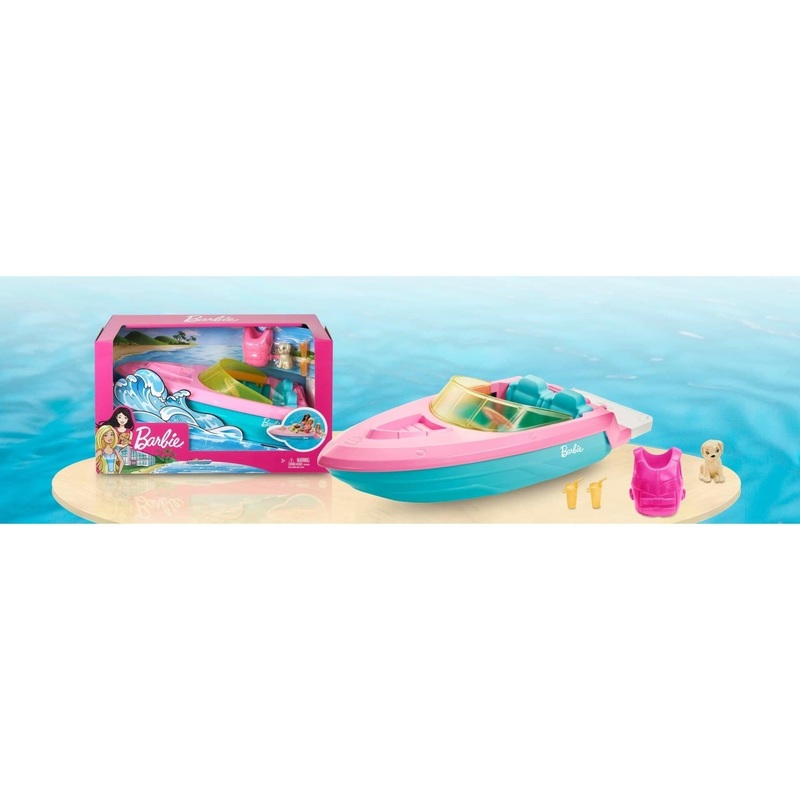 Barbie Boat with Puppy and Accessories