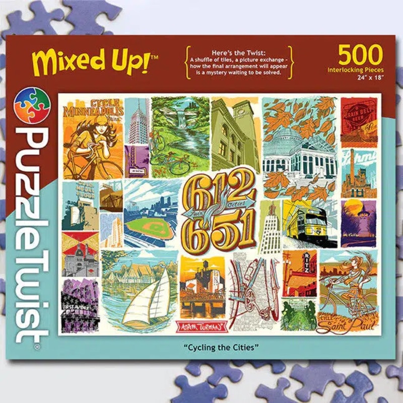 Puzzle Twist – Cycling The Cities – 500 Piece Puzzle