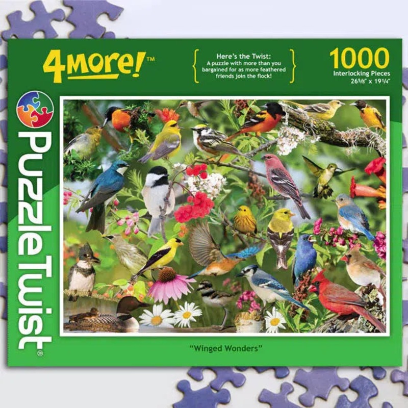 Puzzle Twist – Winged Wonders – 1,000 Piece Puzzle