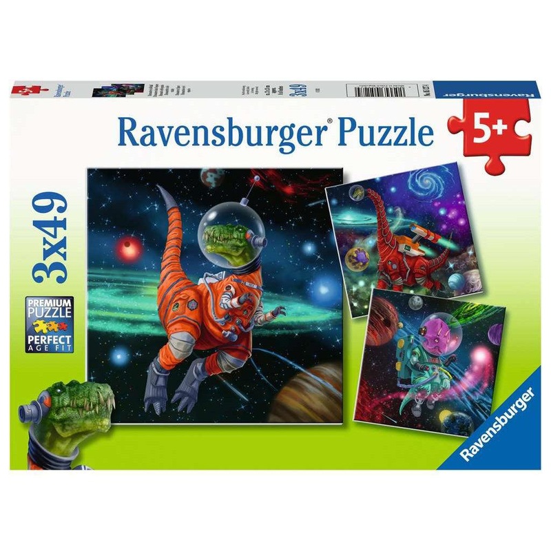 Dinosaurs in Space – 3×49 Piece Puzzle