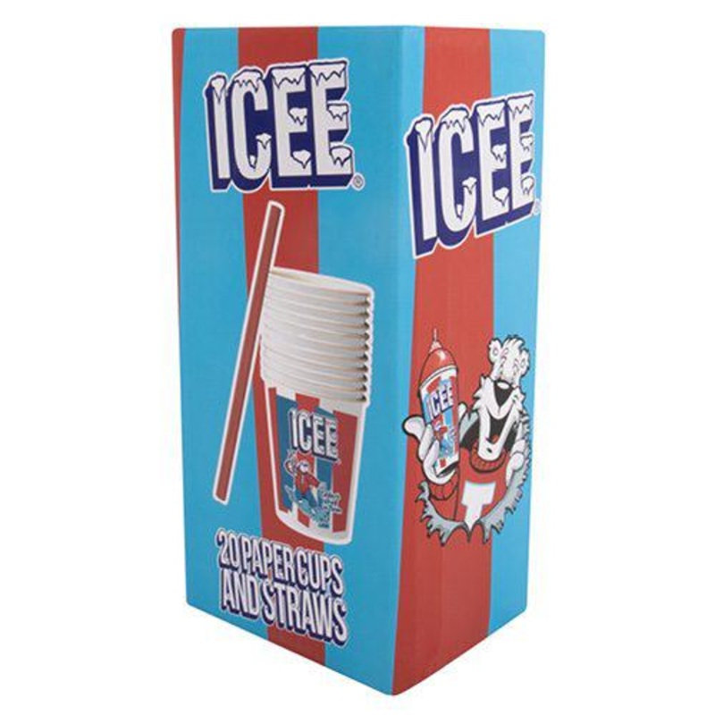 ICEE 20 Paper Cups & Straws