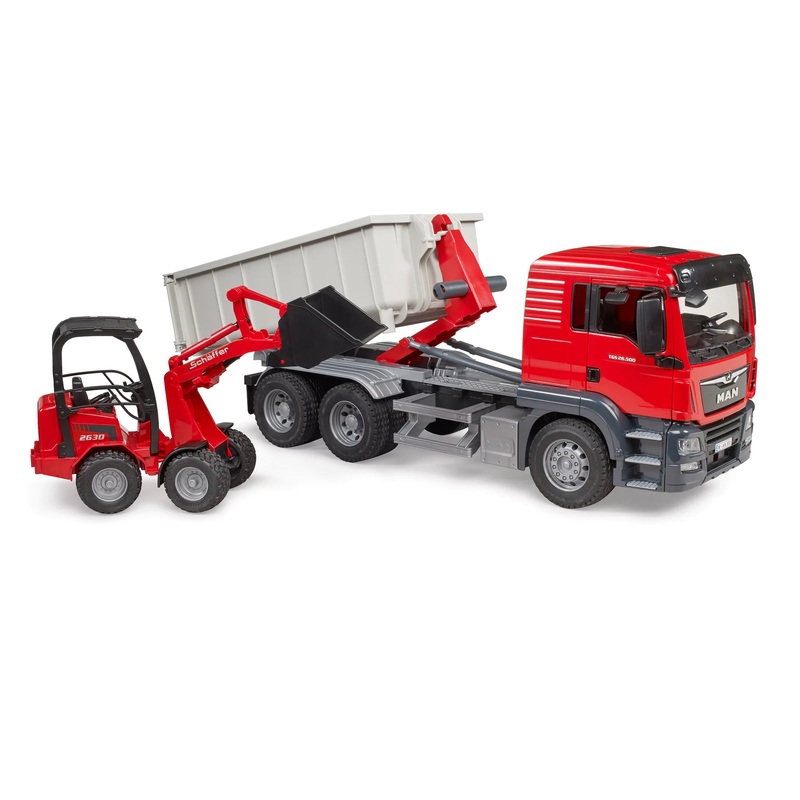 MAN TGS Truck w/Roll-Off-Container & Compact Loader