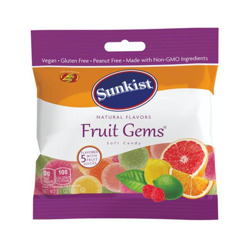 Sunkist Fruit Gems 3.1 oz Bag