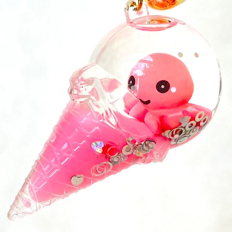 Octopus Ice Cream Floaty Key Charm