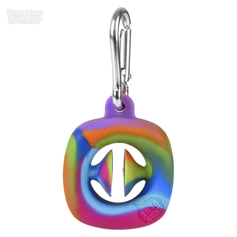 1.75 Mini Snapperz Fidget Toy Keychain Rainbow