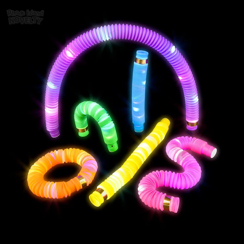 8 Light-Up Pop Fidget Tube-Carded