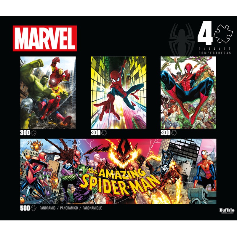 Marvel: The Amazing Spider-Man: 4 X 1 Multipack – 300 & 500 Piece Puzzles