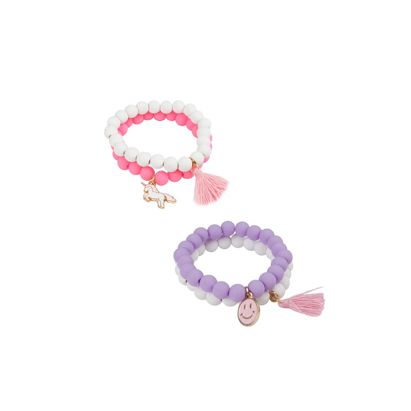 Pretty Pastel Soft Touch Bracelet 2pc